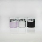 Silver Black PP Durable Skincare Jar / Caps 15ml 30ml 50ml
