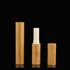 Economical 4.5g bamboo color plastic PP wooden cover round OEM lipstick tube cosmetic packaging