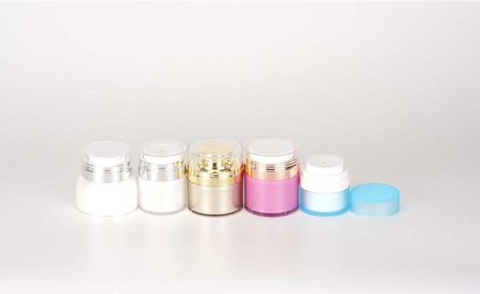 Leeres weißes Glas kundenspezifische Pumpen-Pulver-Plastikcreme Skincare 15ml 30ml 50ml Luxusacryl-pp. luftlose für kosmetisches 1oz 2oz