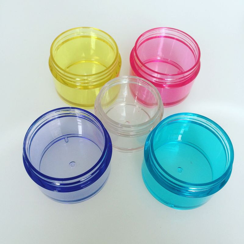 Roll On Sealing 15g PET Colorful Cosmetic Cream Jars